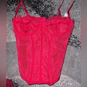 Urban outfitters Out From Under Modern Love Corset top, Red